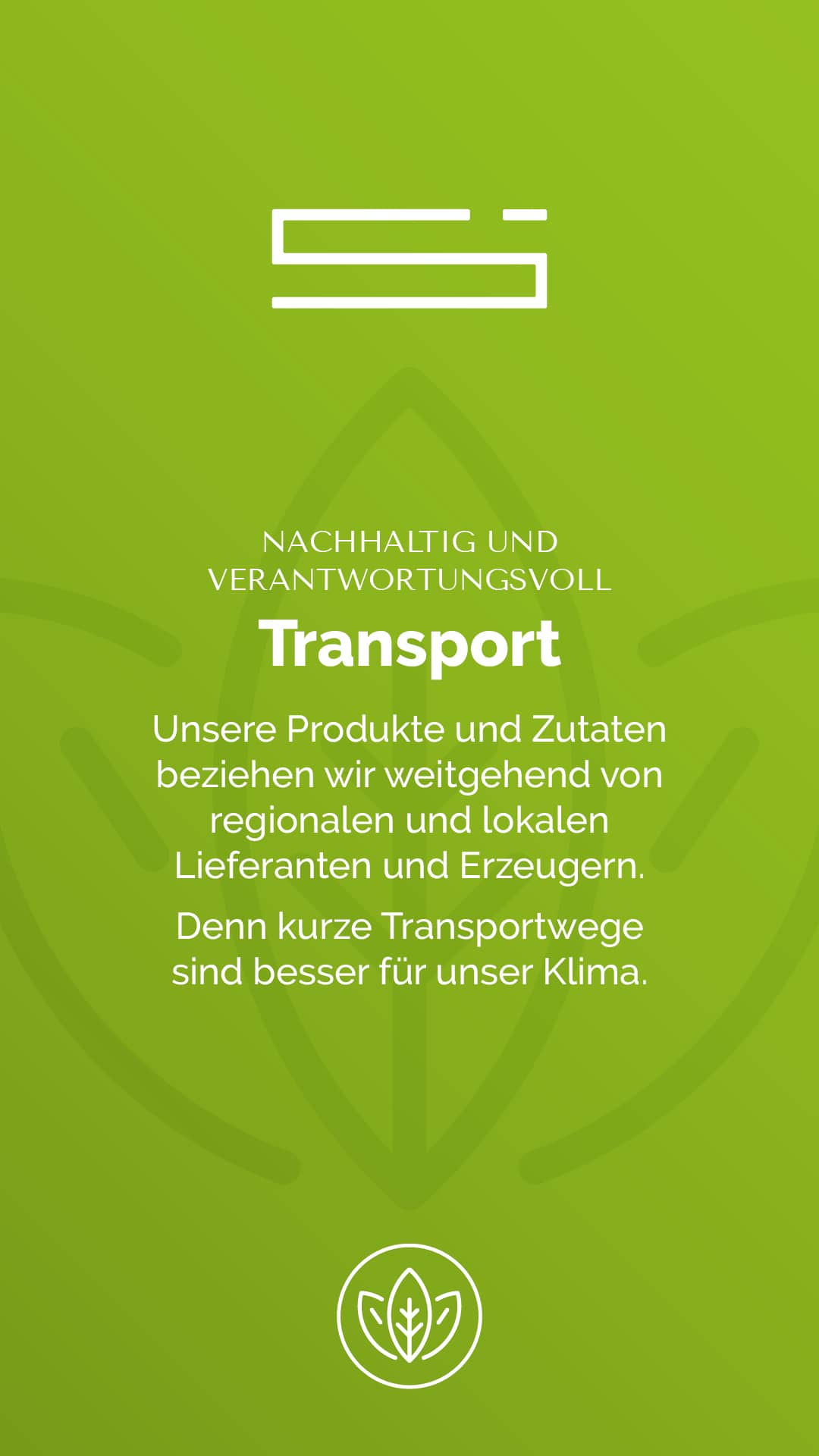 Massnahmen zur Nachhaltigkeit - Transport