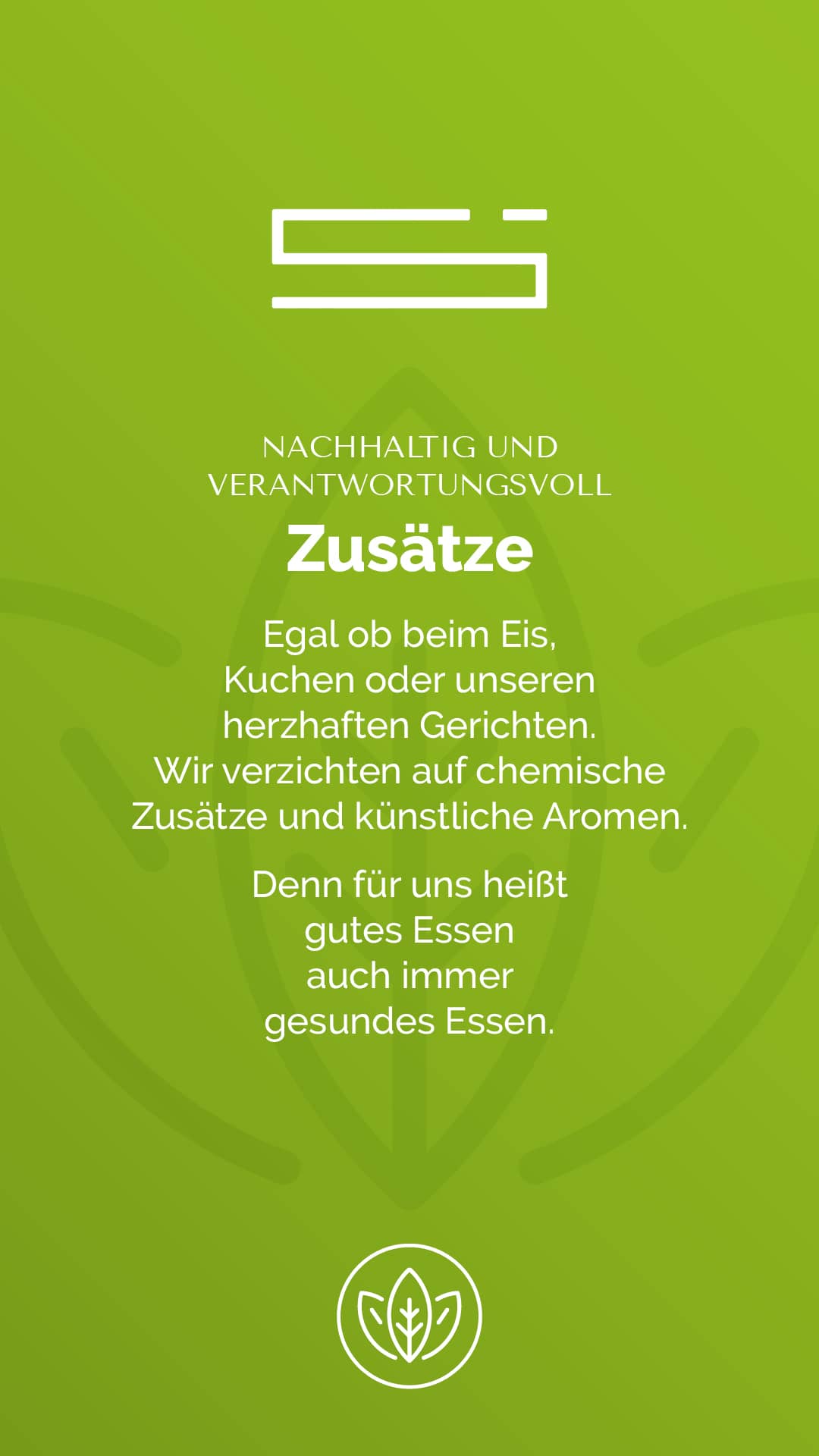 Massnahmen zur Nachhaltigkeit - Zusätze